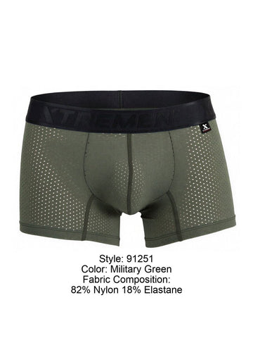 Xtremen 91251 Microfiber Mesh Boxer Briefs Color Military Green