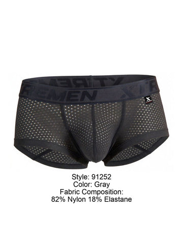 Xtremen 91252 Microfiber Mesh Trunks Color Gray