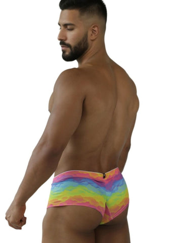 Xtremen 91283 Rainbow Printed Microfiber Briefs Color Cloud