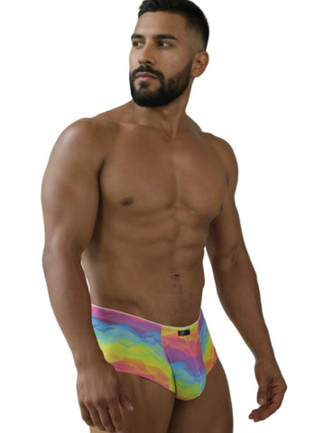 Xtremen 91283 Rainbow Printed Microfiber Briefs Color Cloud