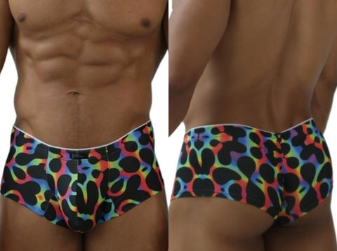 Xtremen 91283 Rainbow Printed Microfiber Briefs Color Mushroom