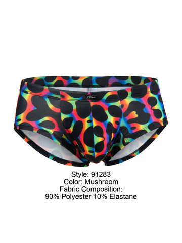 Xtremen 91283 Rainbow Printed Microfiber Briefs Color Mushroom