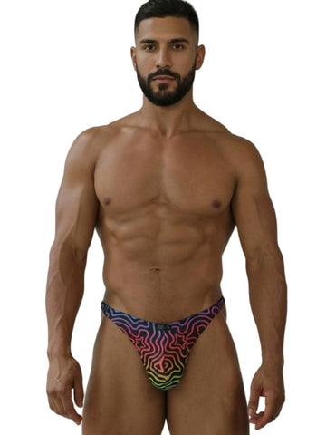 Xtremen 91284 Printed Microfiber Thongs Color Labyrinth