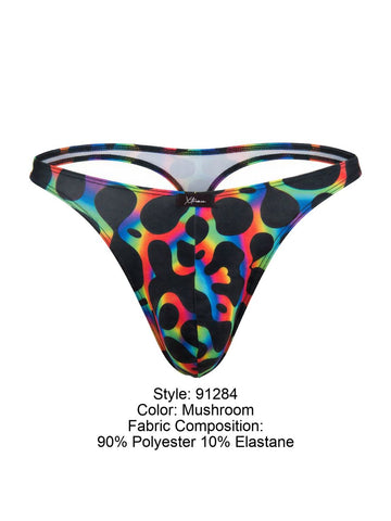 Xtremen 91284 Printed Microfiber Thongs Color Mushroom